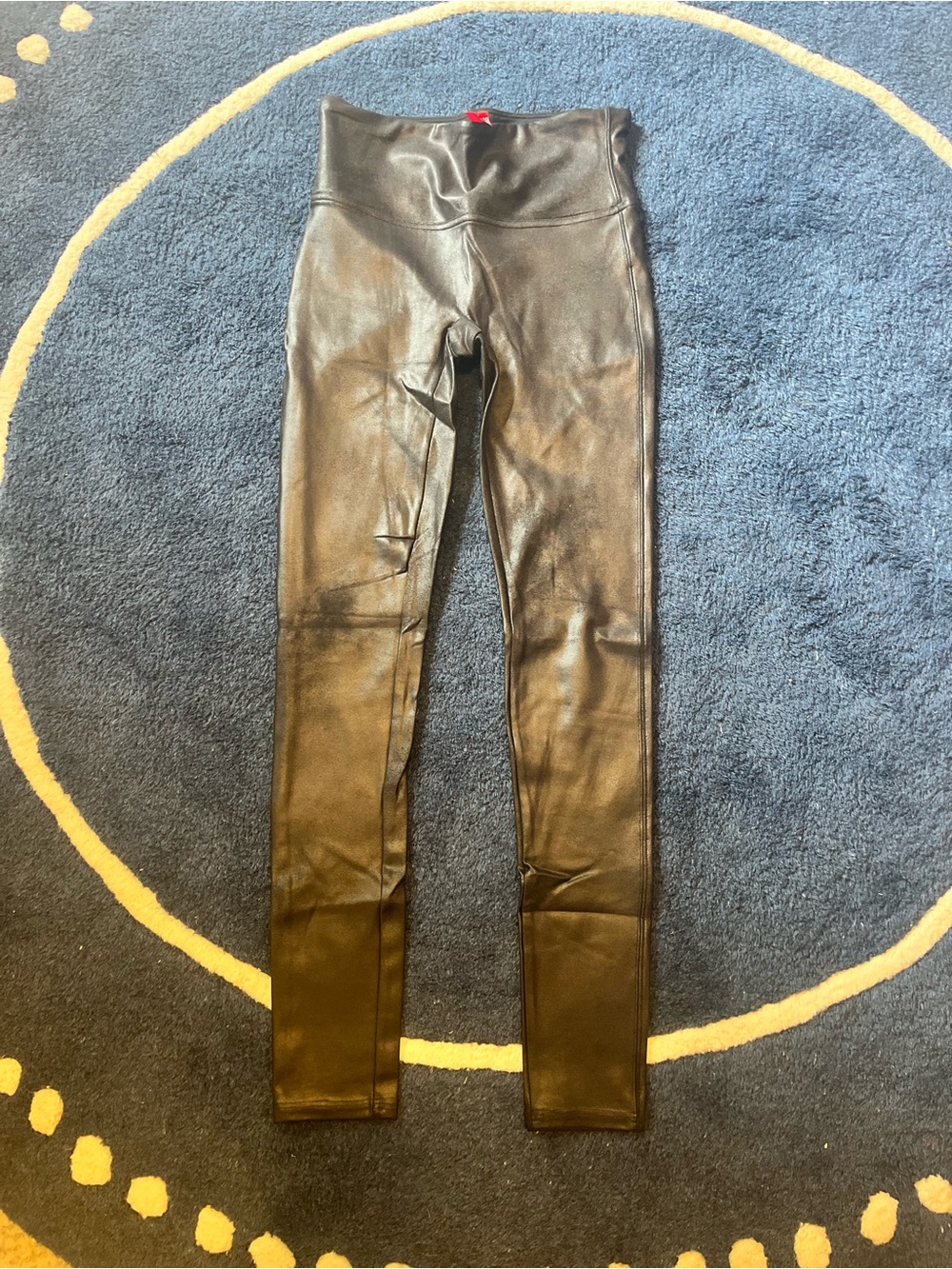 SPANX Black Shimmer High-Waist Leggings